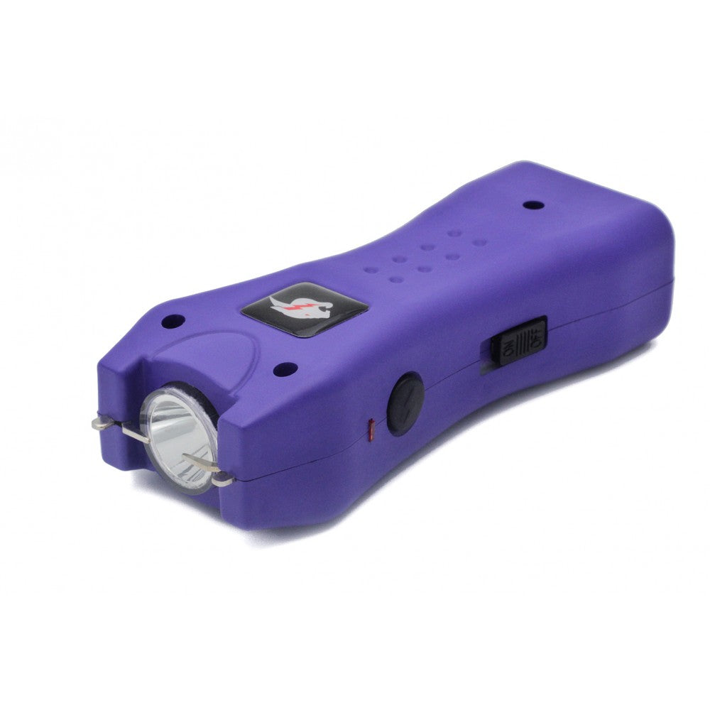 Slim Max Power Purple Stun Gun Mini Rechargeable, LED Light & Case - Tophatter's Army Products & Self Defense Collectible Weapons - Tophatter Daily Deals